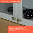 Paneleiro 2 Portas 2 Gavetas Emily Espresso Móveis Cinza/natu