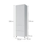 Paneleiro 2 Portas 2 Gavetas Marquesa 70cm  100% Mdf Branco