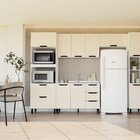 Paneleiro 2 Portas 2 Nichos 224,5cm X 40cm X 52cm Branco/creme