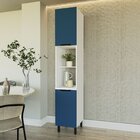 Paneleiro 2 Portas 2 Nichos 224,5cm X 52cm X 40cm Branco/azul