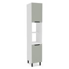 Paneleiro 2 Portas 2 Nichos 224,5cm X 52cm X 40cm Branco/verde