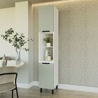 Paneleiro 2 Portas 2 Nichos 224,5cm X 52cm X 40cm Branco/verde