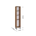 Paneleiro 2 Portas 2 Prateleiras Giovanna Freijó/cinza