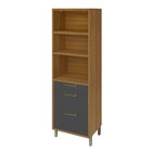 Paneleiro 2 Portas 3 Gavetas Imperatriz 100% Mdf Freijó/grafi