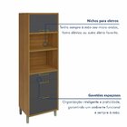 Paneleiro 2 Portas 3 Gavetas Imperatriz 100% Mdf Freijó/grafi