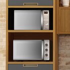 Paneleiro 2 Portas 3 Gavetas Imperatriz 100% Mdf Freijó/grafi