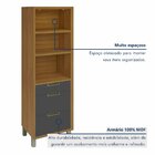 Paneleiro 2 Portas 3 Gavetas Imperatriz 100% Mdf Freijó/grafi