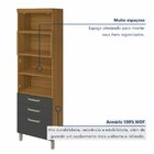 Paneleiro 2 Portas 3 Gavetas Princesa 100% Mdf Freijó/grafite