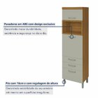 Paneleiro 2 Portas 3 Gavetas Princesa  100% Mdf Freijó/off Wh