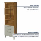 Paneleiro 2 Portas 3 Gavetas Princesa  100% Mdf Freijó/off Wh