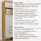 Paneleiro 2 Portas 3 Gavetas Princesa  100% Mdf Freijó/off Wh