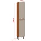 Paneleiro 2 Portas 3 Prateleiras Freijó/camurça - Indékes