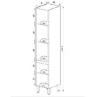 Paneleiro 2 Portas 3 Prateleiras Fumê - Quiditá Móveis