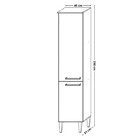 Paneleiro 2 Portas 45cm Vidro Reflecta Com Pés 100 Mdf May Ca