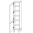 Paneleiro 2 Portas 45cm Vidro Reflecta Com Pés 100 Mdf May Ca