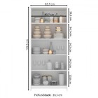 Paneleiro 2 Portas 4 Prateleiras Branco - Decibal