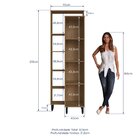 Paneleiro 2 Portas 5 Nichos 213x70cm Laura  Mel/preto Touch