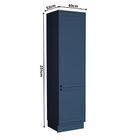 Paneleiro 2 Portas 60cm Cozinha Sevilha 100% Mdf Azul Órion