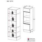 Paneleiro 2 Portas 63cm Com Rodapé Para Forno E Microondas Ve