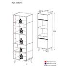 Paneleiro 2 Portas 63cm Para Forno E Microondas Veneza Multim