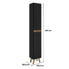 Paneleiro 2 Portas Atlanta Carraro Preto Touch