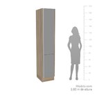 Paneleiro 2 Portas Campanele 60cm Amêndoa/cinza