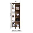 Paneleiro 2 Portas Delmarco Laura - Marrom/branco