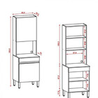 Paneleiro 2 Portas Microondas Branco