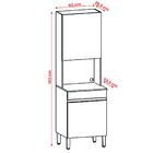 Paneleiro 2 Portas Microondas Cinza Gris Line Kits Paraná