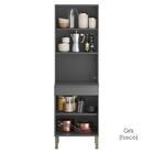 Paneleiro 2 Portas Microondas Cinza Gris Line Kits Paraná