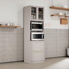 Paneleiro 3 Portas 1 Gaveta 70cm Espaço Para 2 Fornos Mdf Rod