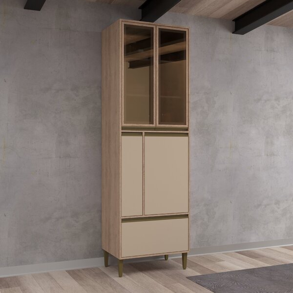 Paneleiro 3 Portas 1 Gaveta Com Nicho New Athena Móveis Sul S