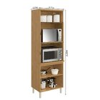 Paneleiro 3 Portas 70cm Espaço Para 2 Fornos 100% Mdf Dobradi