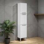 Paneleiro 3 Portas Dobradiças Slow Motion 40cm Em Aço Branco