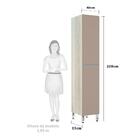 Paneleiro 40cm 2 Portas Lis Legno Crema Com Connect