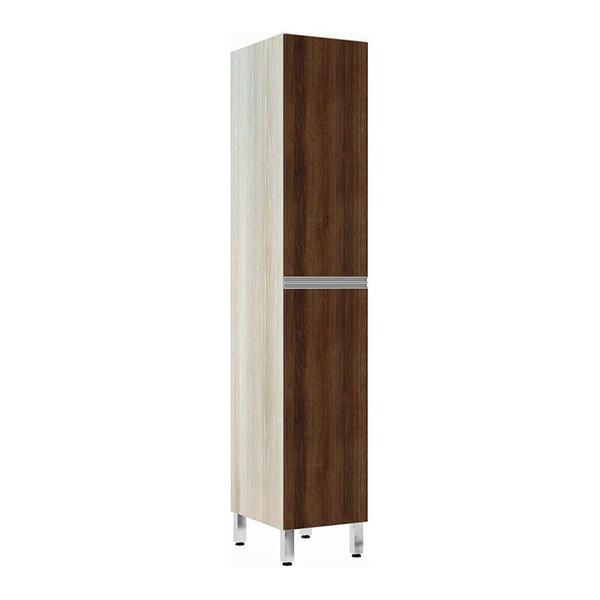 Paneleiro 40cm 2 Portas Lis Legno Crema Com Nogueira Dourado