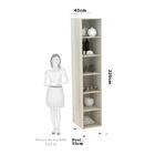 Paneleiro 40cm 2 Portas Luci Legno Crema Com Cinza Puro