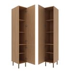 Paneleiro 40cm Armário Com 2 Portas E 5 Prateleiras Freijó