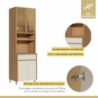 Paneleiro 4 Portas 1 Gaveta Condessa 100% Mdf Carvalho/greige