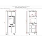 Paneleiro 4 Portas 1 Gaveta Microondas Nogueira Off White