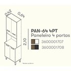 Paneleiro 4 Portas 2 Nichos Vegas Itatiaia Castanho/grafite