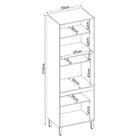 Paneleiro 4 Portas 3 Prateleiras Firenze D02 Amendola/branco