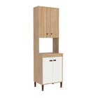 Paneleiro 4 Portas 63x21,5,5x51,5 Cm Torino Mel / Off White