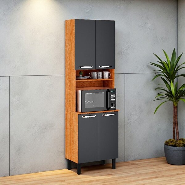 Paneleiro 4 Portas 64cm Espaço Para Forno E Nicho Vegas Itati