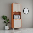 Paneleiro 4 Portas 70cm 2 Portas Em Vidro Fumê Espaço Para Fo