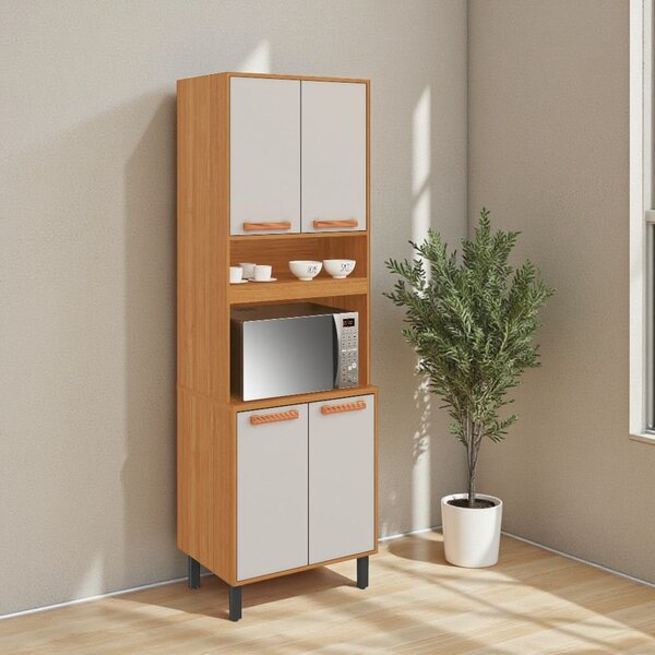 Paneleiro 4 Portas 70cm Espaço Para Forno E Nicho Nápoles Ita