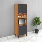 Paneleiro 4 Portas 70cm Espaço Para Forno E Nicho Nápoles Ita