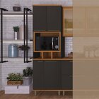 Paneleiro 4 Portas Com Nicho Forno Para Cozinha Modulada Madr