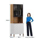 Paneleiro 4 Portas Com Puxador Embutido Art Freijó/ártico/pre