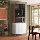 Paneleiro 4 Portas Com Puxador Embutido Art Freijó/ártico/pre